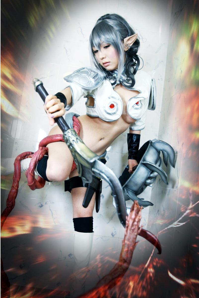 [Cosplay]  Queens Blade  Echidna & Alleyne Vs Tentacles SP2